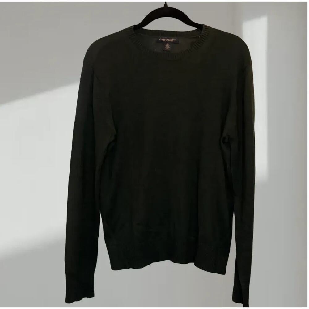 Banana Republic Silk-Cashmere Crewneck Sweater – Dark Green (Men’s S)